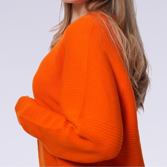 Minark Women’s Ribbed Raglan Sleeve Top Sweater - Picture 2 of 4